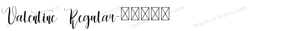 Valentine Regular字体转换